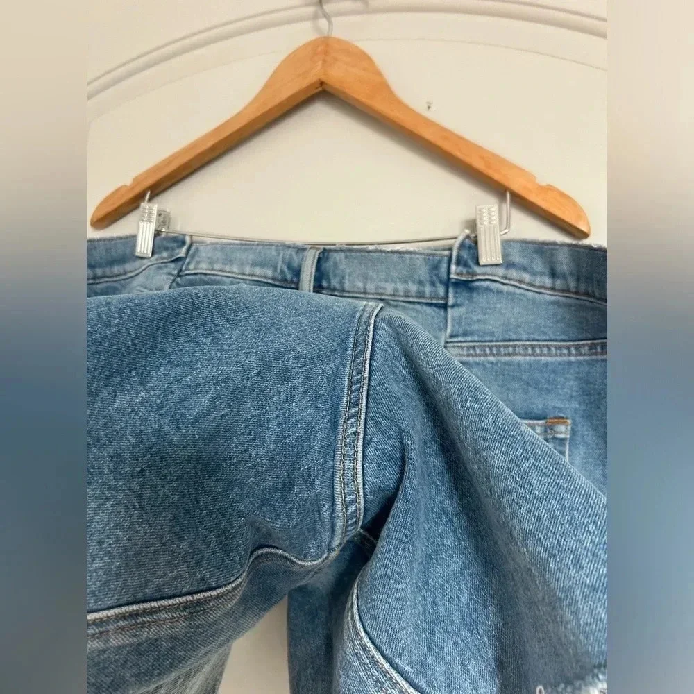 Abercrombie & Fitch 7 Inch Dad Denim Jorts Shorts size 36 NWOT 90s chic beach
